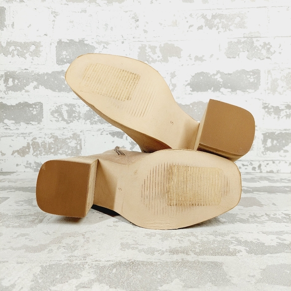 NEW Andre Assous Naia Suede Tan Block Heel Ankle Bootie i468 - Picture 8 of 12